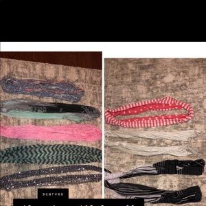 Scarves. Selling all of them for $15